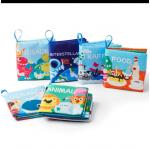 Baby puzzle enlightenment toys, baby cloth mini books, multicolor, 6 pieces ,10,5*10,5