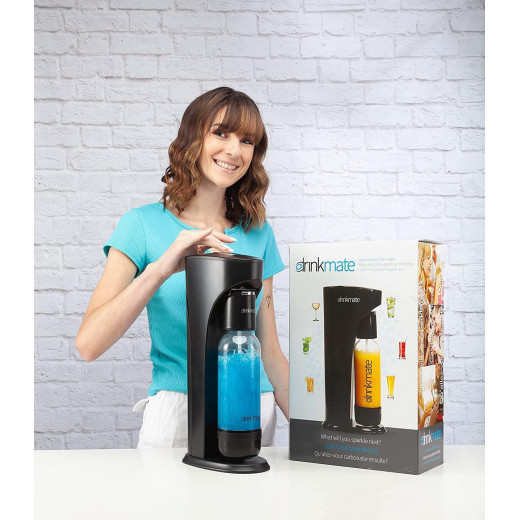 DrinkMate Carbonated Drink Maker With CO2 Cylinder (Black)