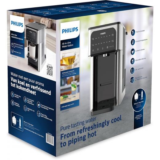 Philips ALL-IN-ONE Water Station, Hot & Cold Filtered Water Dispenser, 2.8L Capacity, 6 Temperature Presets, Touch screen ADD5980M/3 1