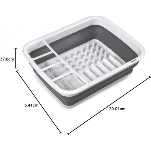 Rayen 2301.01 Folding Dish Drainer Light Grey and Dark Grey Folded Dimensions: 37.5 x 29.2 x 5 cm