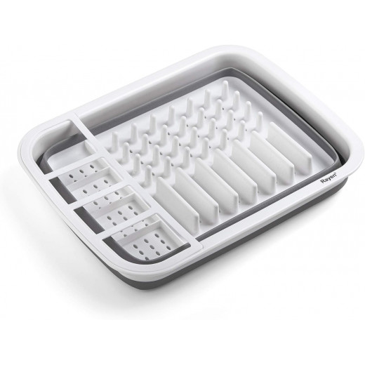 Rayen 2301.01 Folding Dish Drainer Light Grey and Dark Grey Folded Dimensions: 37.5 x 29.2 x 5 cm