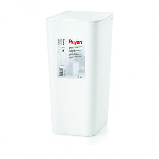 Rayen Toilet Bin | 9 Liter Capacity | Color White