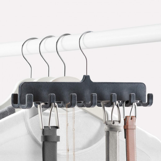 Rayen | Belt Hanger | Capacity for 14 units | Dark grey colors | Belt-hanging hanger or other accessories | Dimensions: 31.5 x 14.4 x 4.5 cm