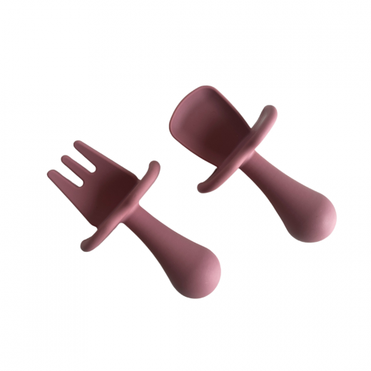 Babyccino, Training Spoon & Fork, Dark