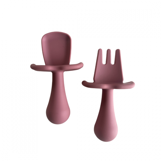 Babyccino, Training Spoon & Fork, Dark