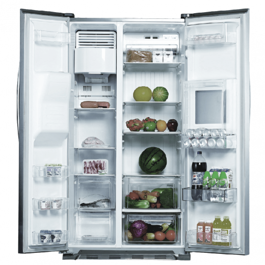Newton refrigerator sidebyside silver 587 L