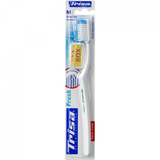 Trisa fresh Medium Bristle Toothbrush with Protective Cap