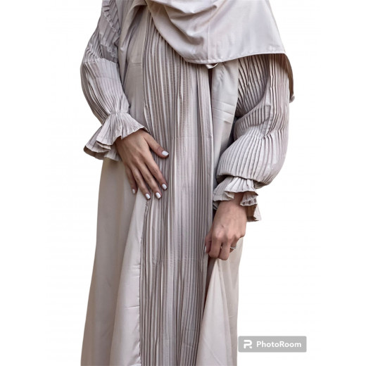 One piece beige prayer clothes with shawl