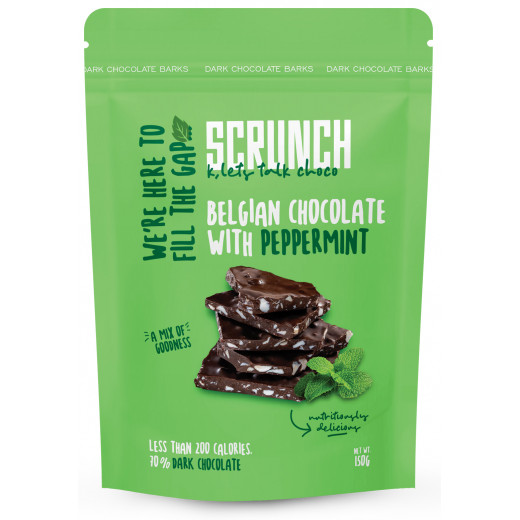 Scrunch Belgian Dark Chocolate Barks with Mint