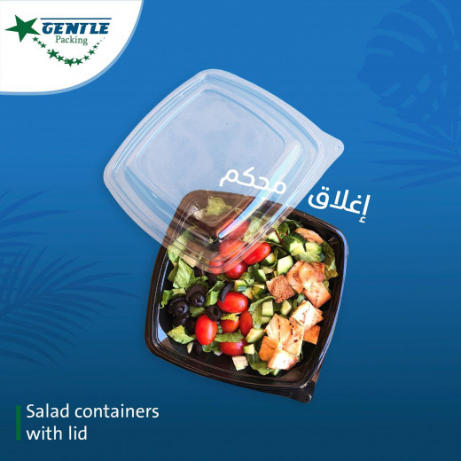 Food Storage Container With Separate Lid 750ML Black - 50 Pieces