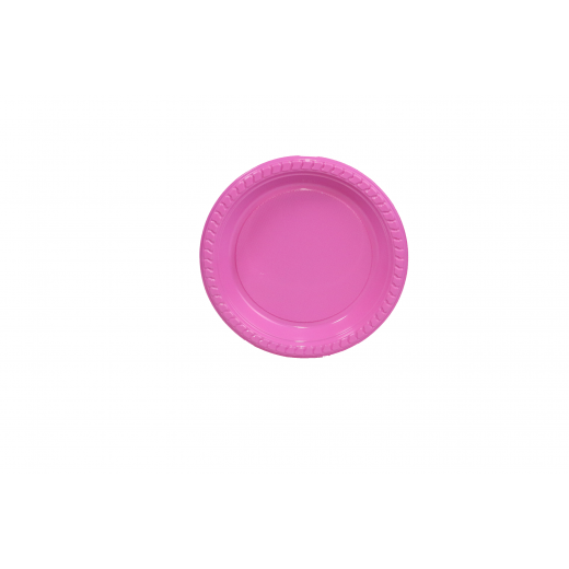 Plastic Plates Round Pink 22 cm -  10 PCS