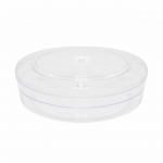 Crystal Round Plastic Containers Clear 500 g High with Lid