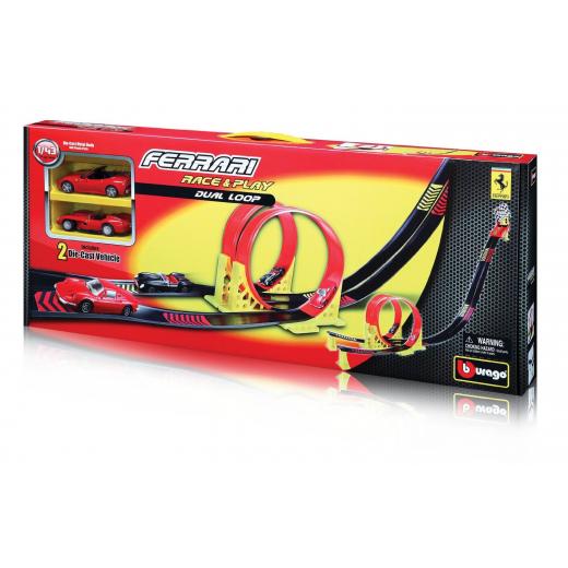 Ferrari Race and Play Dual Loop باللون الأحمر